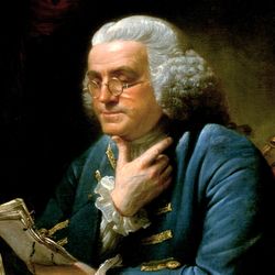 Portrait of Benjamin Franklin in 1767.