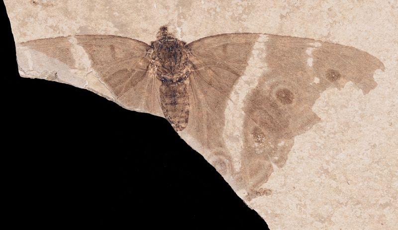 Fossil of the new species Apaturoides monikae, a rare butterfly fossil. 