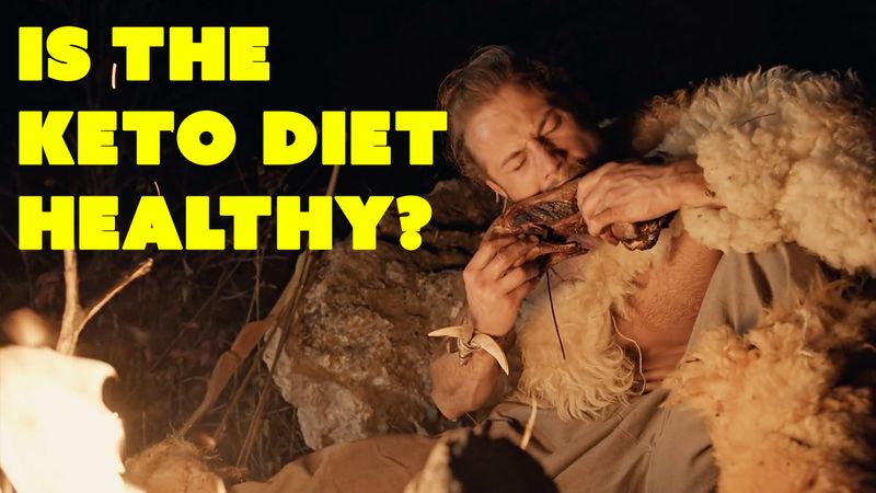 man eats steak