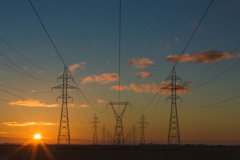 Electricity pylons