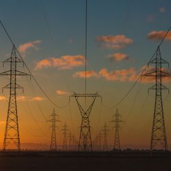 Electricity pylons