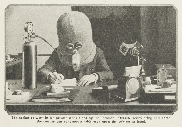 Black and white image of the Isolator helmet.