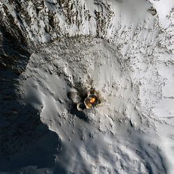 satellite view of mount erebus