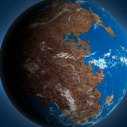 The ancient supercontinent of Pangaea