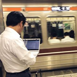 Japan's salaryman buisiness on the Tokyo subway