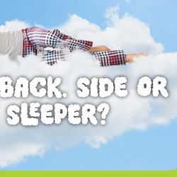 A woman on a cloud.