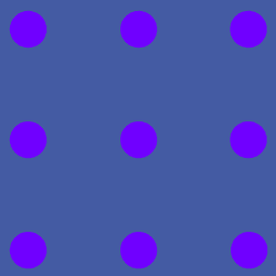 optical illusion of nine purple dots in a three by three square on a background of a slightly different shade of purple