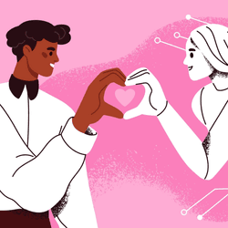 human talking to ai chatbot
