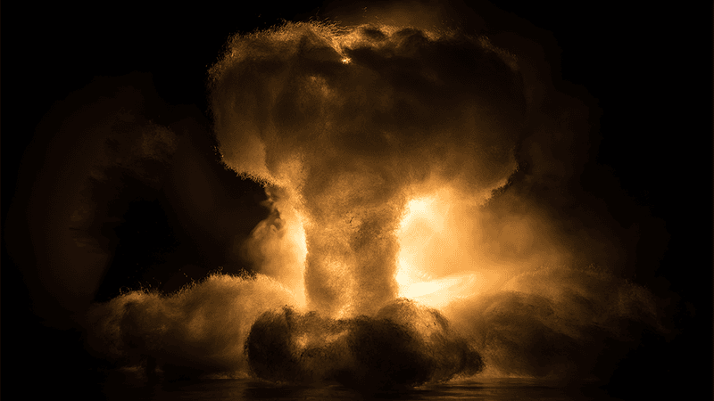 Nuclear blast abstract.