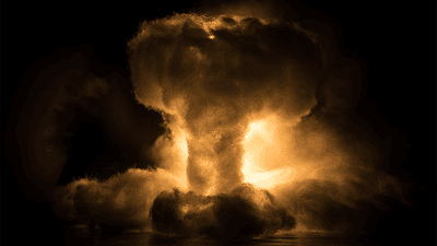Nuclear blast abstract.