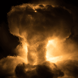 Nuclear blast abstract.