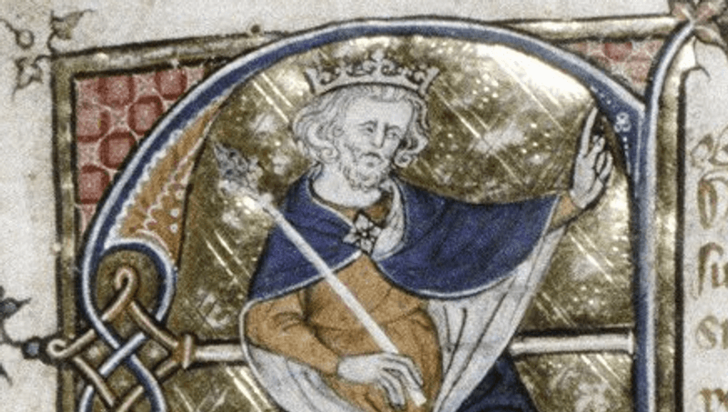 An illuminated miniature of Edward I