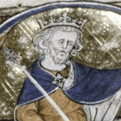 An illuminated miniature of Edward I