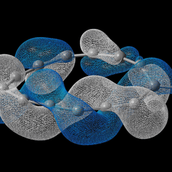 A Dyson orbital for electron attachment representation of the newly created half-Möbius molecule, as simulated with a quantum computer 