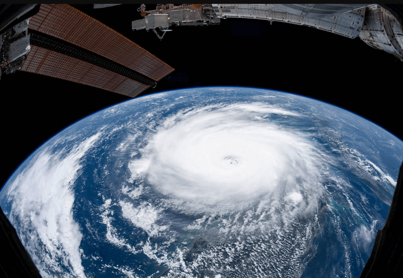 NASA astronaut Christina Koch captured this image of Hurricane Dorian in the northwestern Bahamas from the International Space Station on September 2, 2019 