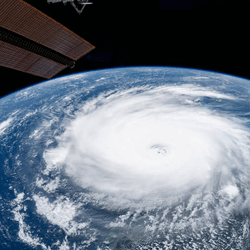 NASA astronaut Christina Koch captured this image of Hurricane Dorian in the northwestern Bahamas from the International Space Station on September 2, 2019 