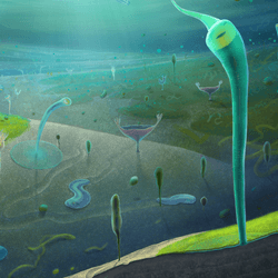 A reconstruction of the Reconstruction of Jiangchuan biota, which at ~554-539 million years ago preceeded the Cambrian Explosion