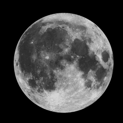 planet earth next to a photo of the full moon