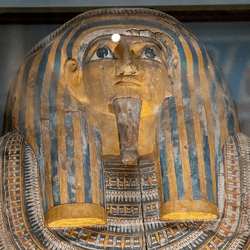 Pharaoh mummy sarcophagus.